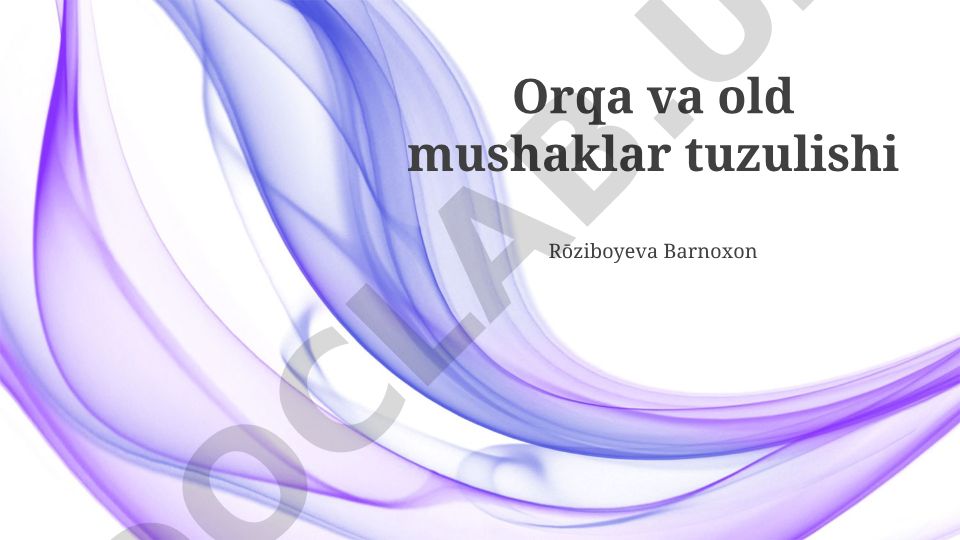 Orqa va oldingi mushaklar tuzilishi, funktsiyalari va shikastlanishlari