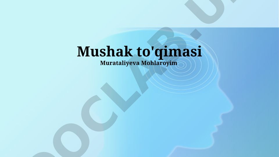 Mushak to'qimasi: tuzilishi, turlari va o'rganish usullari