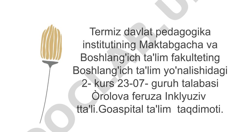 O'zbekistonda inklyuziv ta'limning meyoriy-huquqiy bazasini tahlil qilish