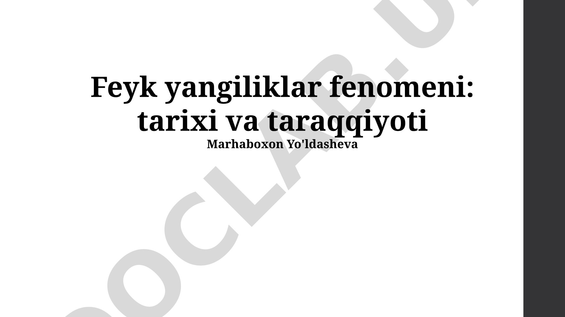 Feyk yangiliklar fenomeni: tarixi va taraqqiyoti