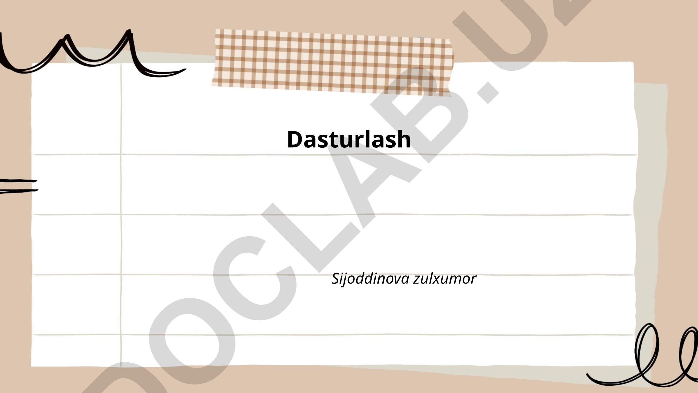 Dasturlash tillari turlari va algoritmlar