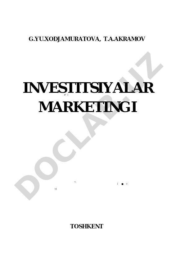 Investitsiyalar marketingi