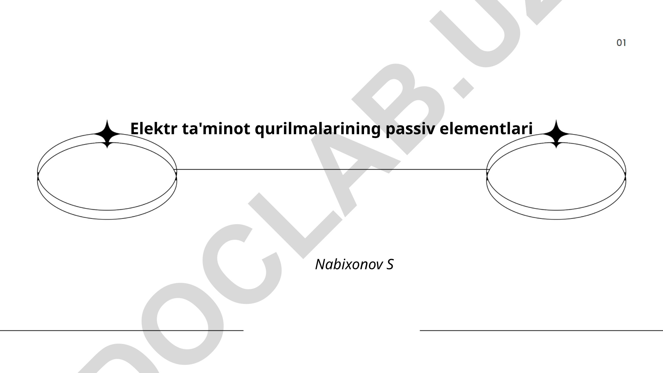 Elektr ta'minot qurilmalarining passiv elementlari