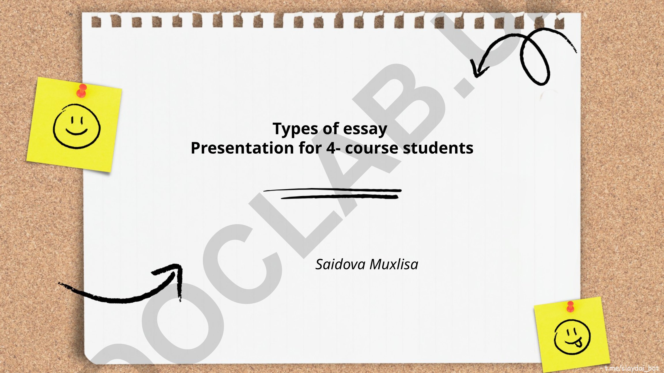 Types of essay