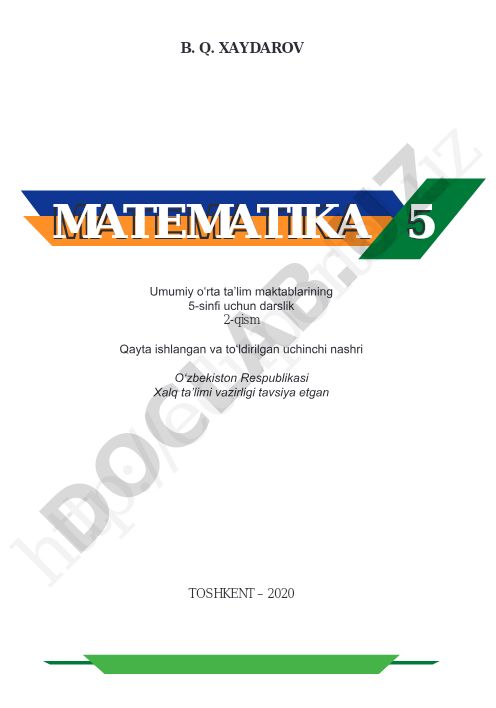 Matematika 5-sinf darsligi (2-qism)