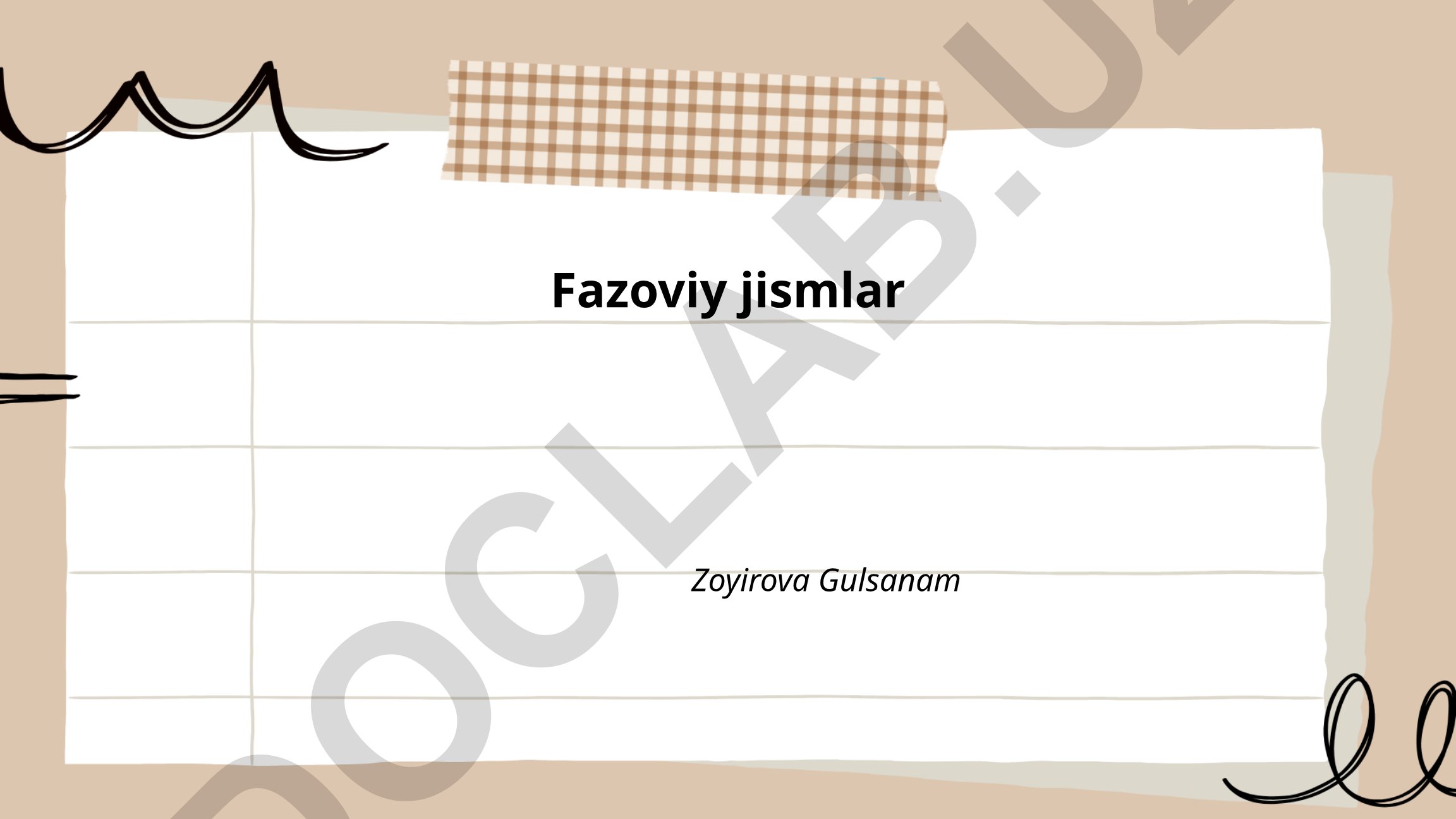 Fazoviy jismlar: ta'rifi, turlari va o'lchamlari