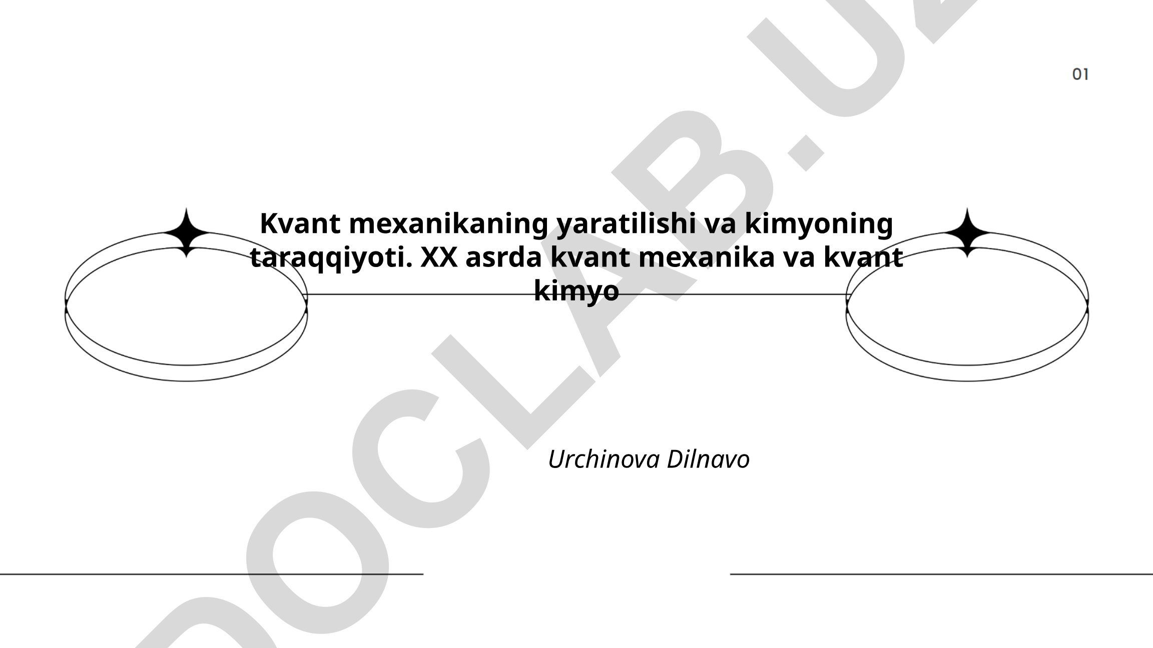 Kvant mexanikaning yaratilishi va kimyoning taraqqiyoti