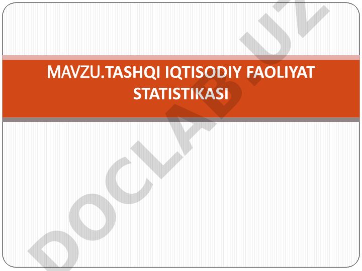 Tashqi iqtisodiy faoliyat statistikasi