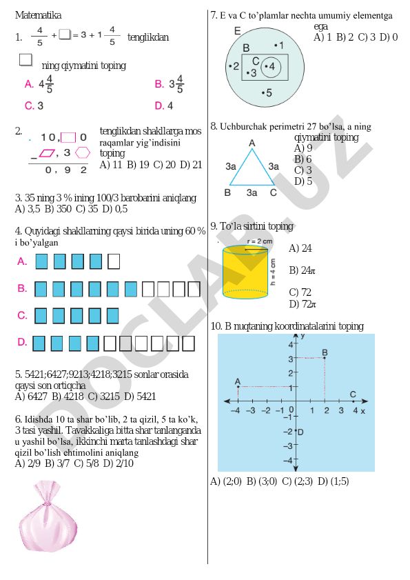 Matematika masalalari to'plami
