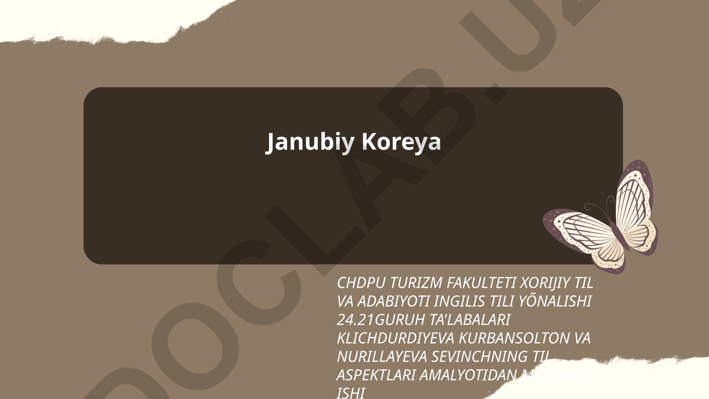 Janubiy Koreya tarixi, iqtisodiyoti va madaniyati