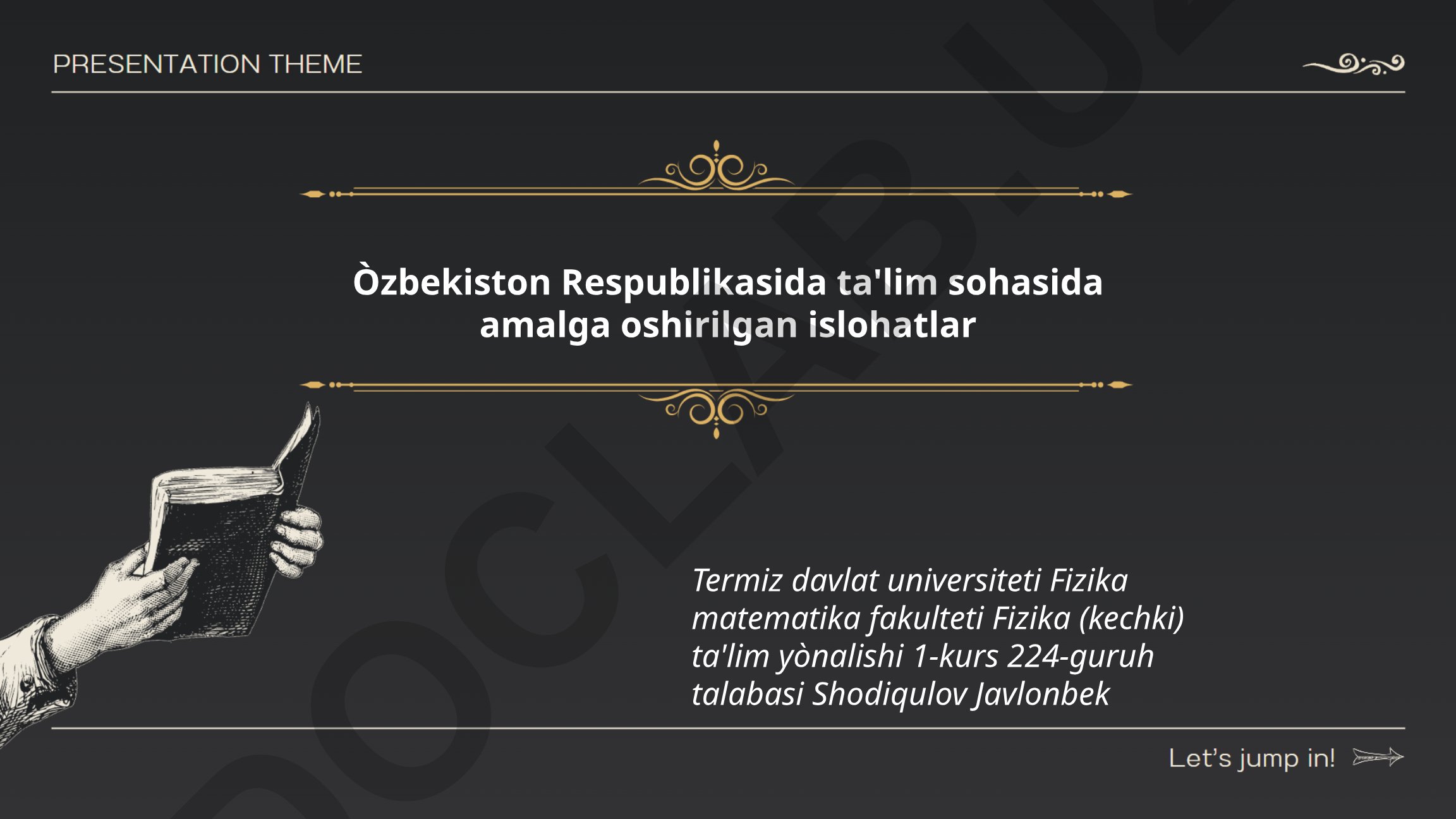 O'zbekiston Respublikasida ta'lim sohasida amalga oshirilgan islohatlar