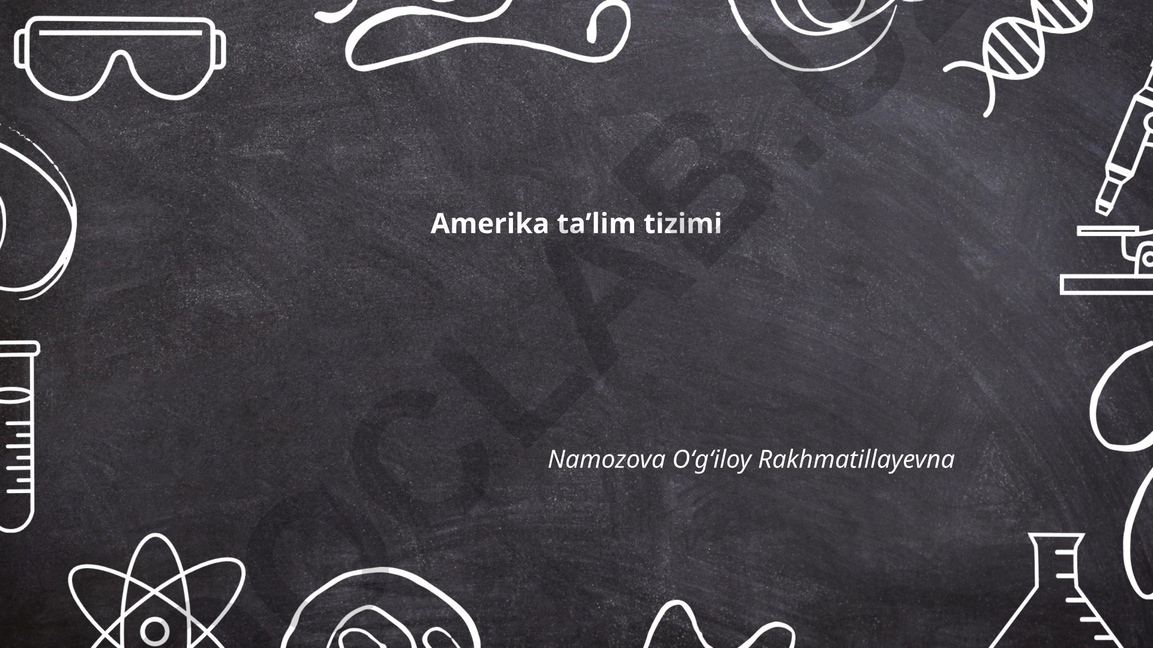 Amerika ta'lim tizimi tarixi va bosqichlari