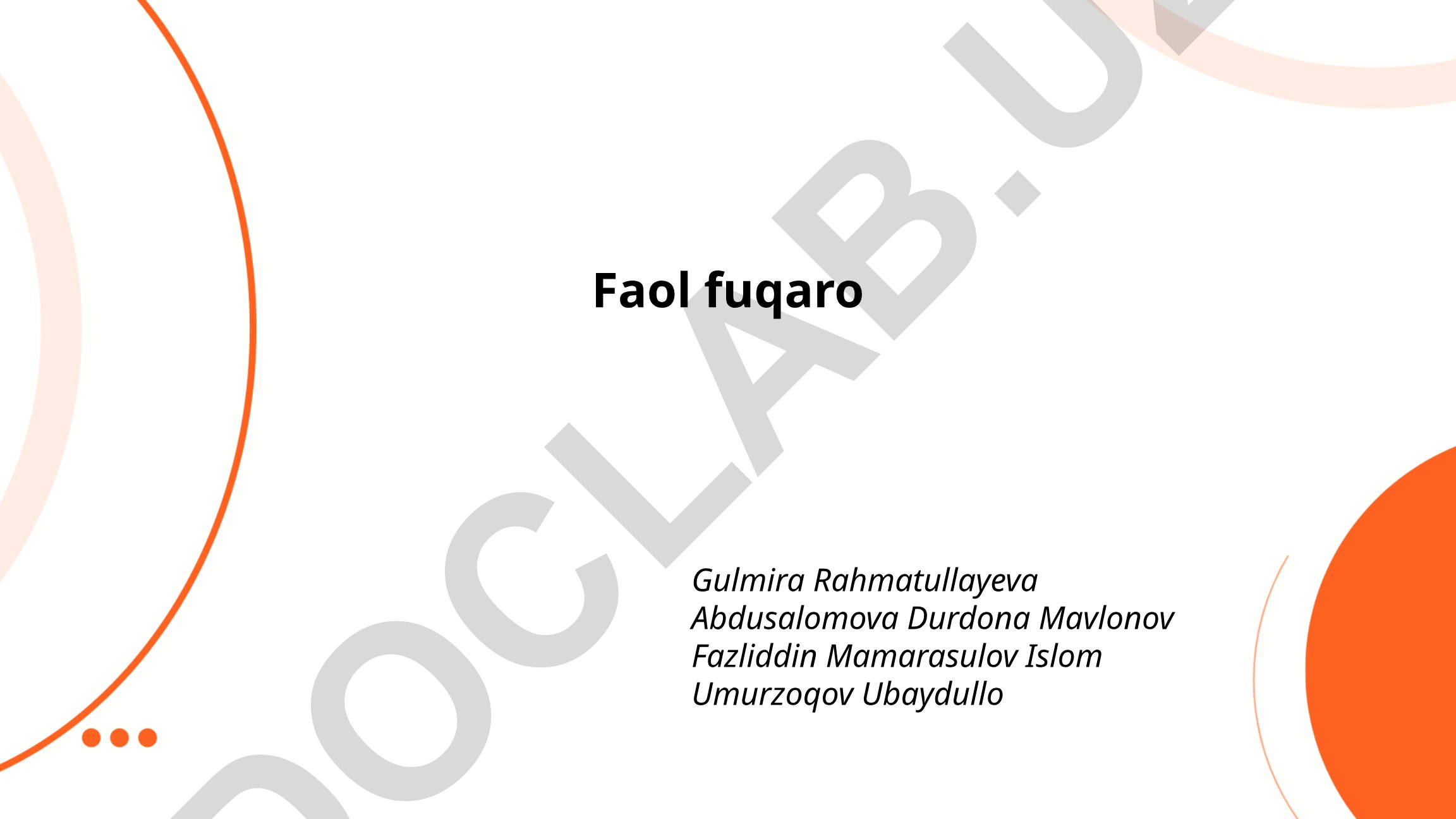 Faol fuqaro va demokratik jamiyat