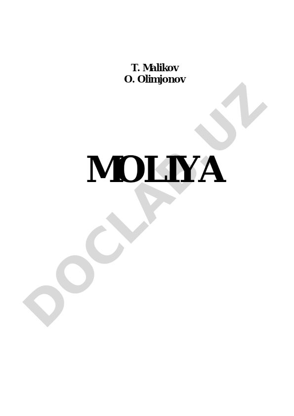 Moliya darsligi