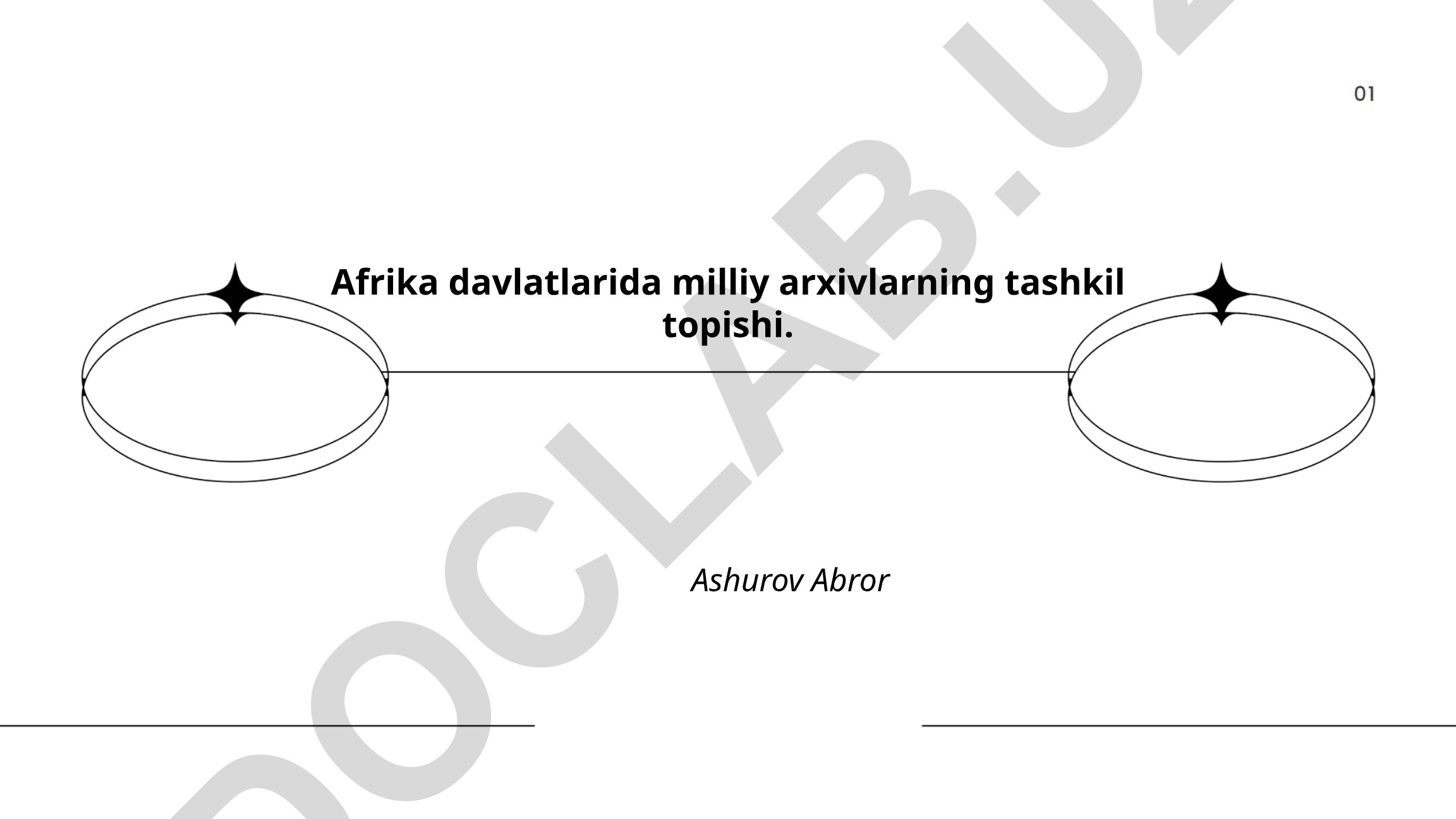 Afrika davlatlarida milliy arxivlarning tashkil topishi