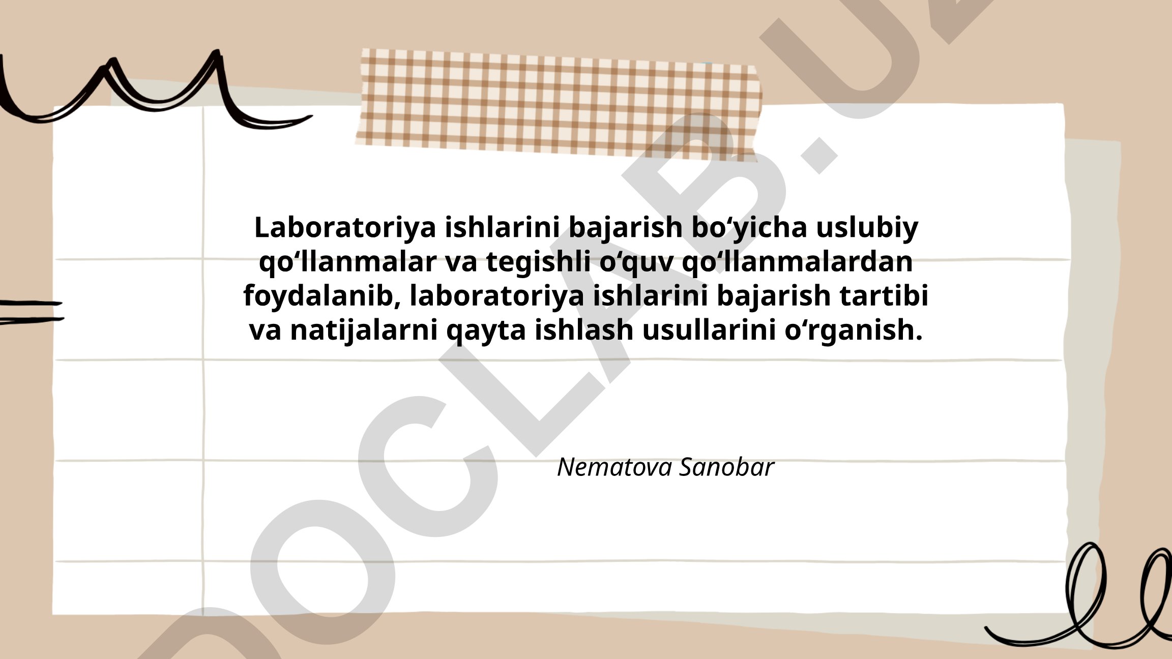 Laboratoriya ishlarini bajarish tartibi va natijalarni qayta ishlash usullari
