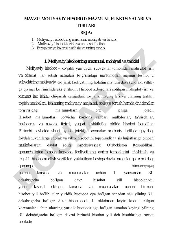 Moliyaviy hisobot: mazmuni, funktsiyalari va turlari