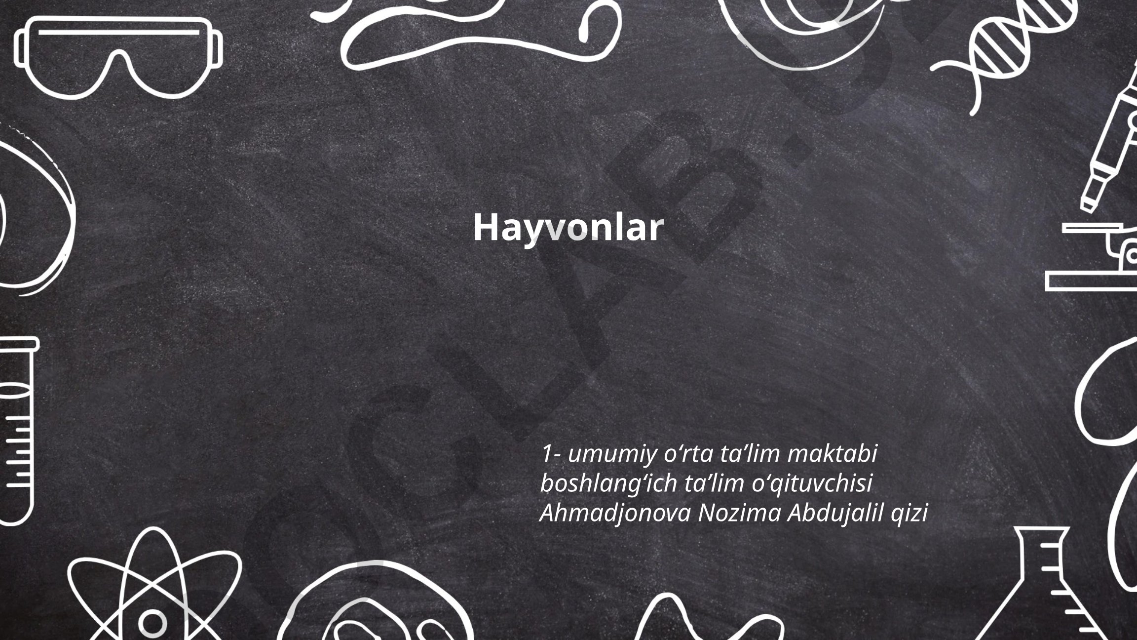 Hayvonlar turlari va ularning xususiyatlari