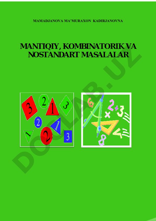 Mantiqiy, kombinatorik va nostandart masalalar