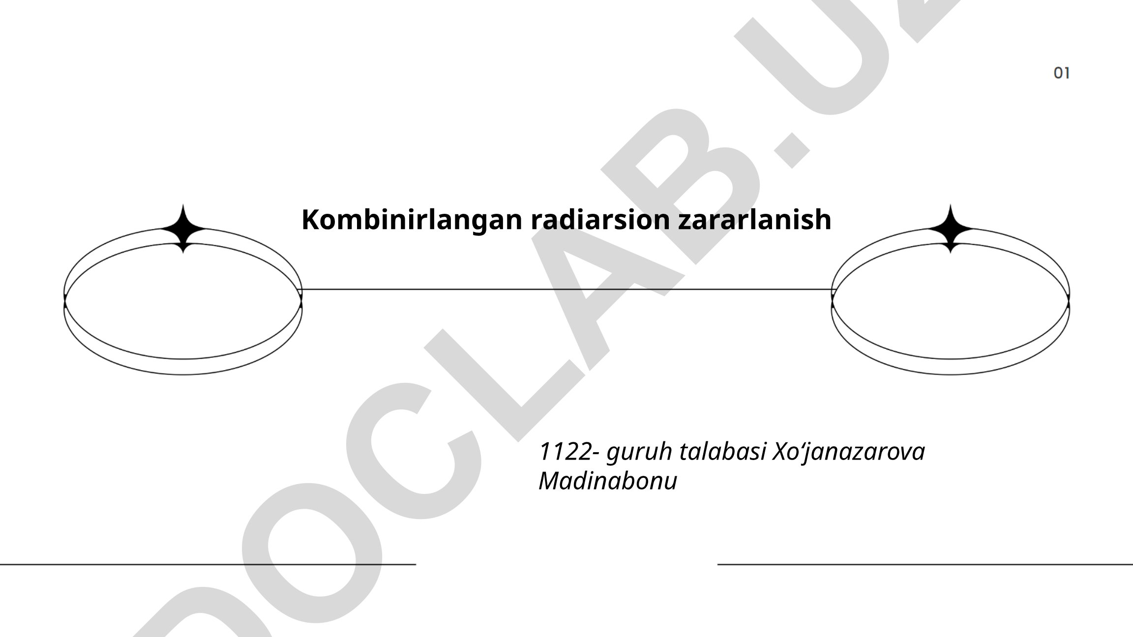 Kombinirlangan radiatsiya zararlashining turlari va ta'siri