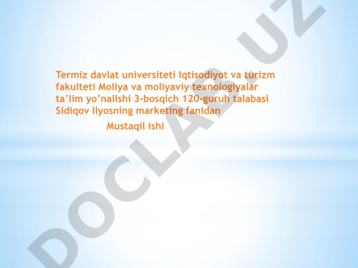 MERIT SCHOOL MAKTABI MARKETING STRATEGIYASI