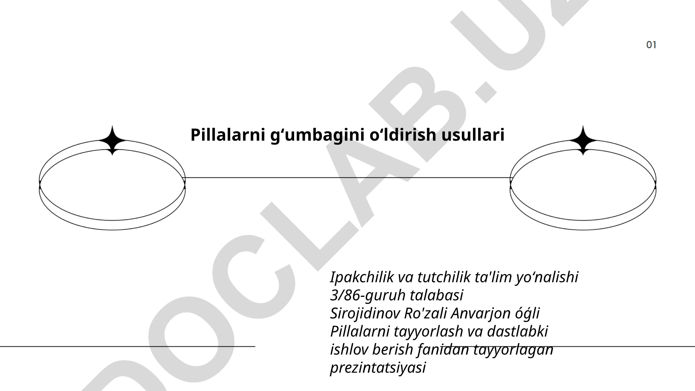 Pillalarni gʻumbagini oʻldirish usullari