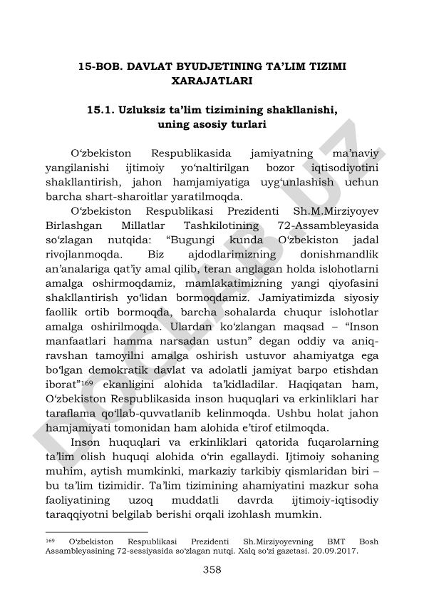 Davlat byudjetining ta'lim tizimi xarajatlari