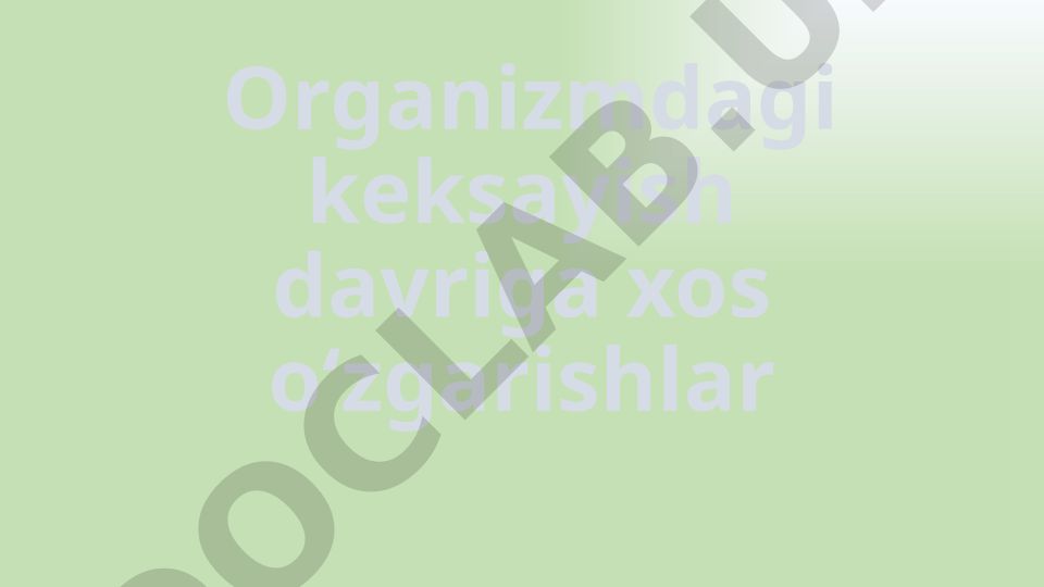 Keksayish jarayonining biologik va sotsial ahamiyati