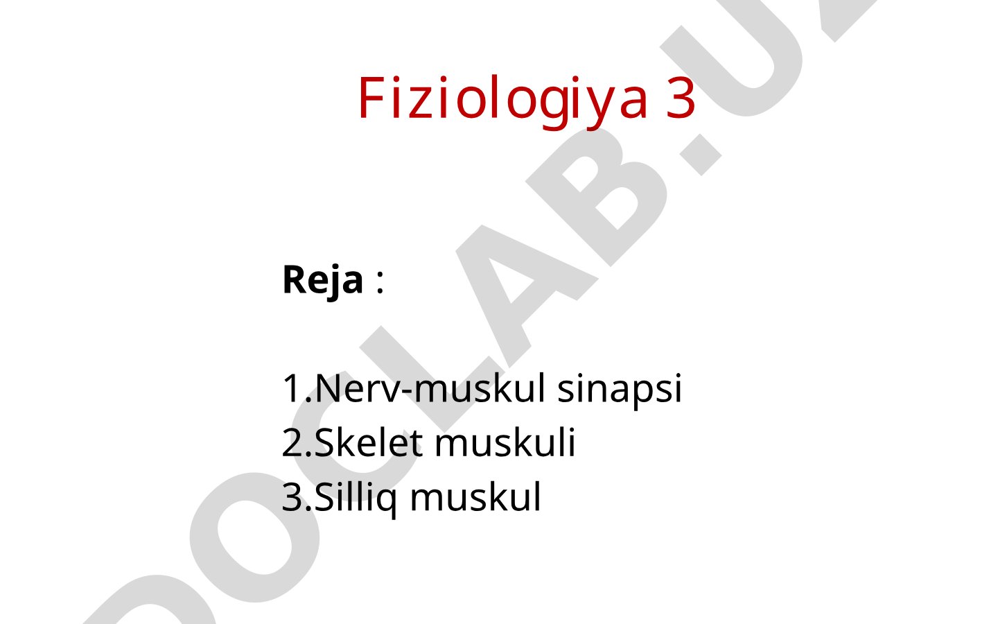 Nerv-muskul sinapsi, skelet va silliq muskul fiziologiyasi