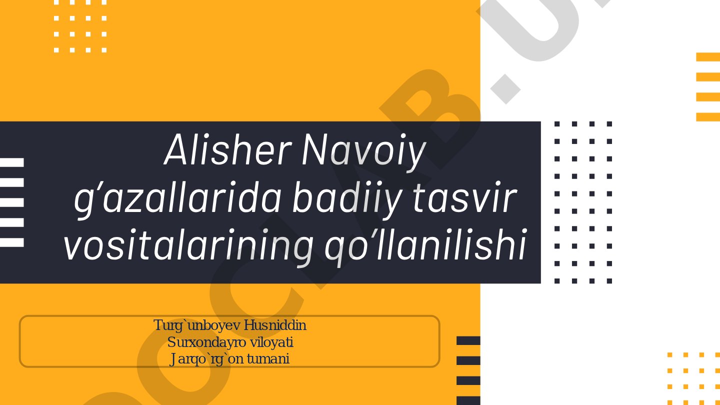 Alisher Navoiy g'azallarida badiiy tasvir vositalarining qo'llanilishi