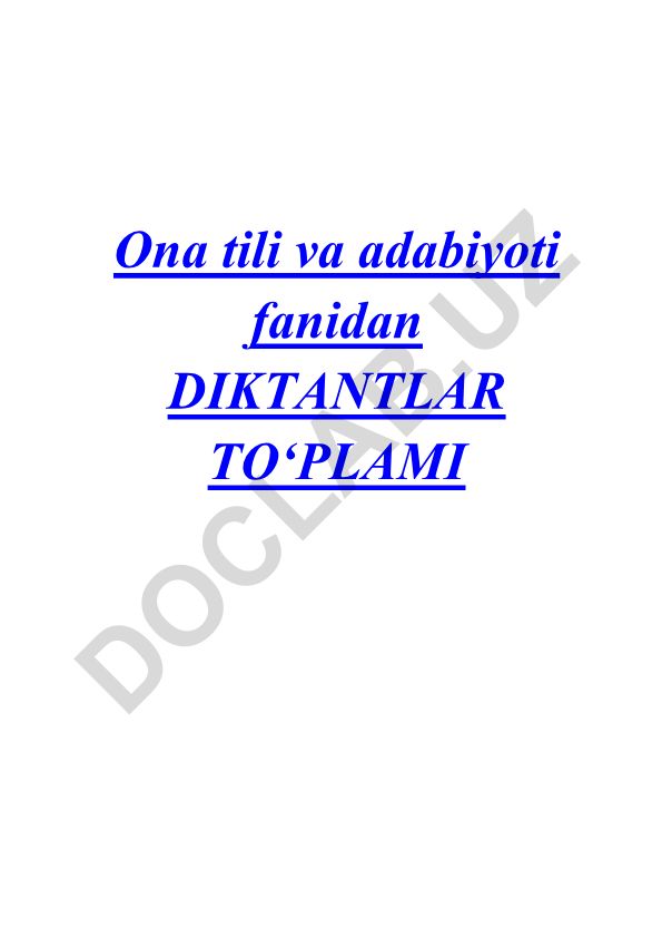Ikki do'st haqida diktant
