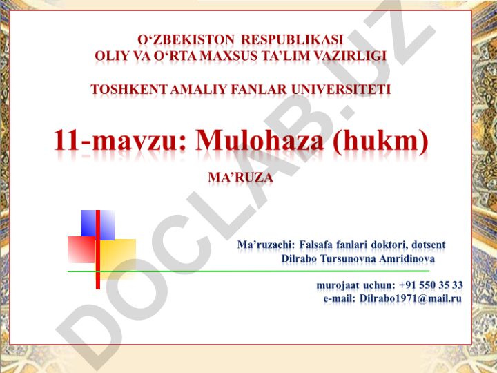 Mulohaza va xulosa chiqarish turlari