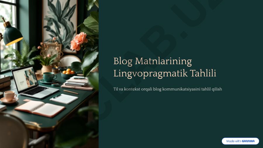 Blog matnlarining lingvopragmatik tahlili