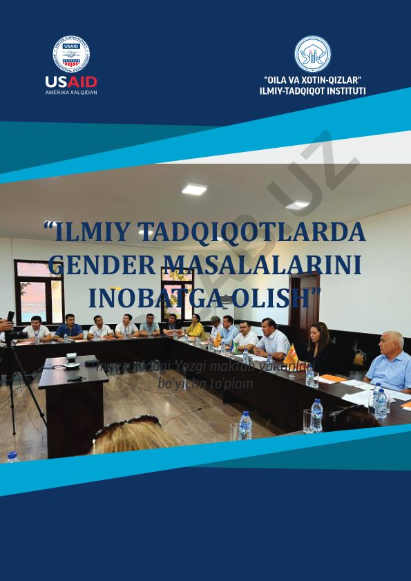 Ilmiy tadqiqotlarda gender masalalarini inobatga olish