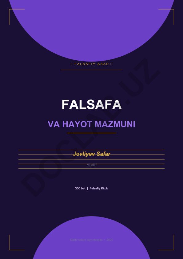 Falsafa va hayot mazmuni