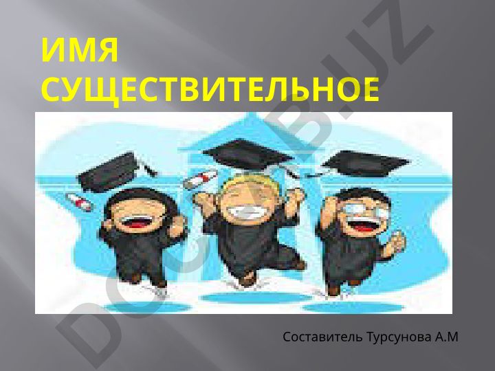 Имя существительное как самостоятельная часть речи