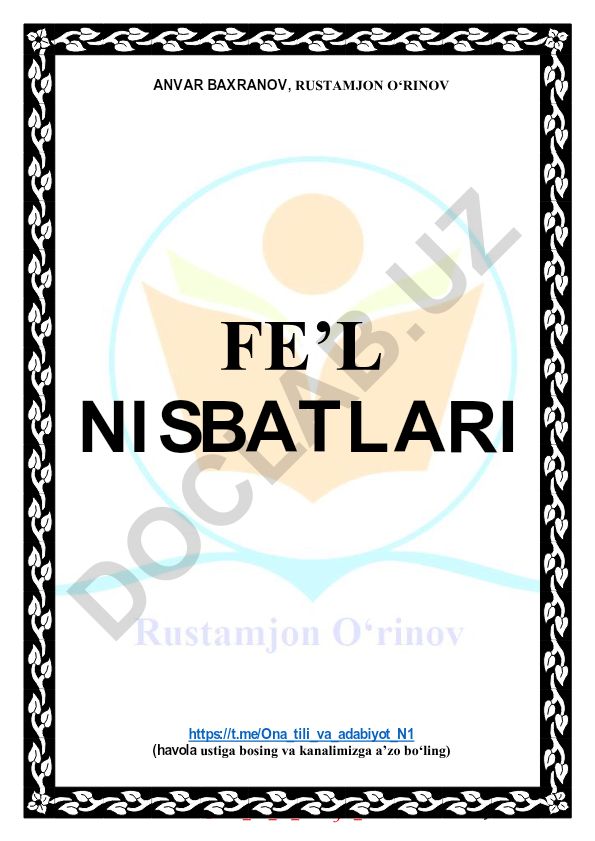 Fe'l nisbatlari