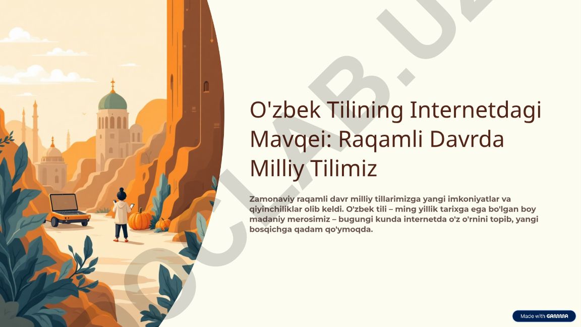 O'zbek tilining internetdagi mavqei va raqamli transformatsiyasi