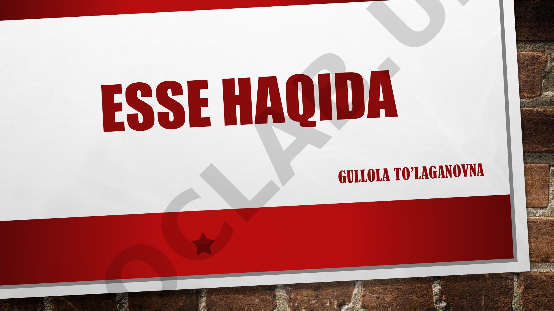 Esse va uning tuzilishi
