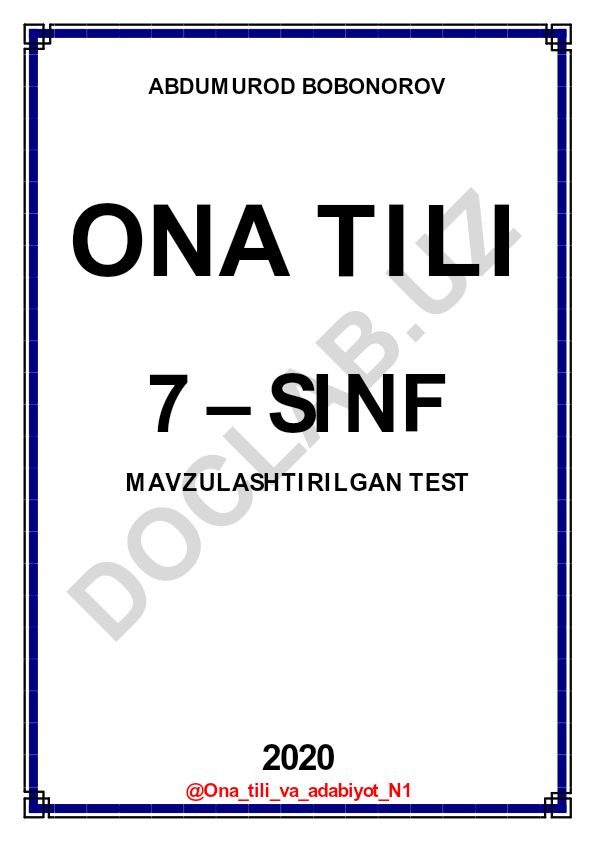 Olmosh va uning turlari