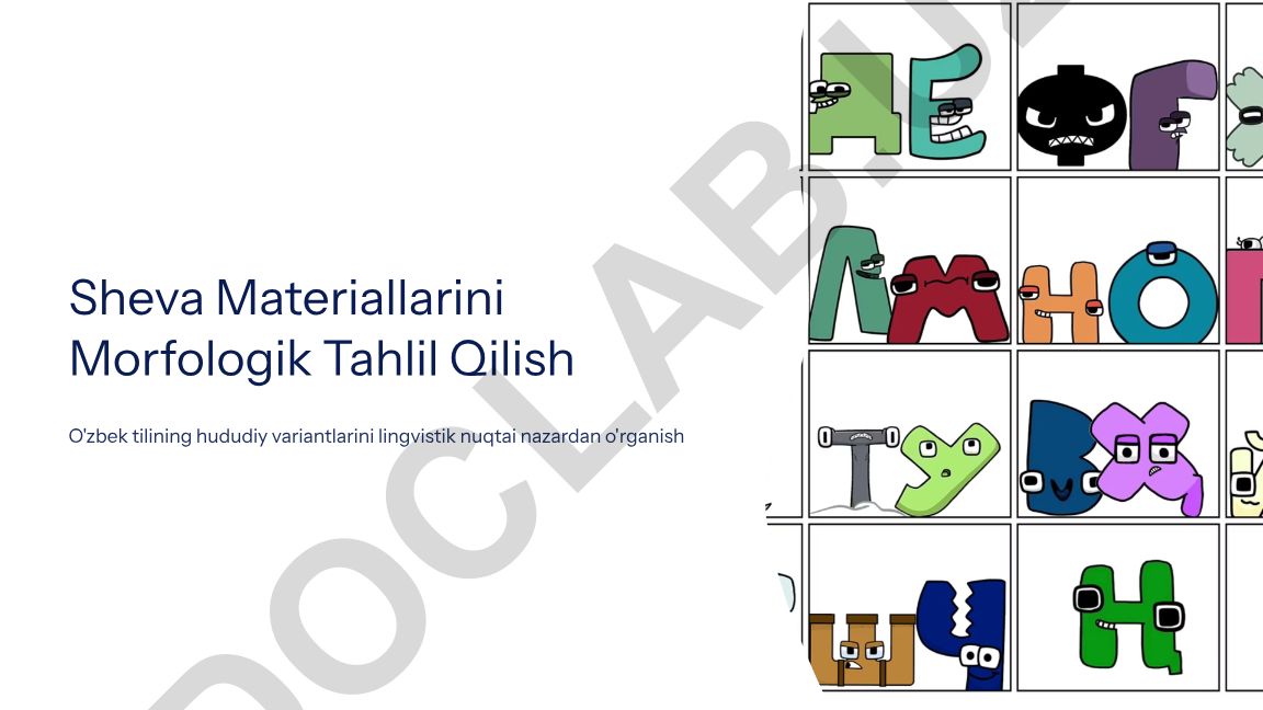 Sheva Materiallarini Morfologik Tahlil Qilish
