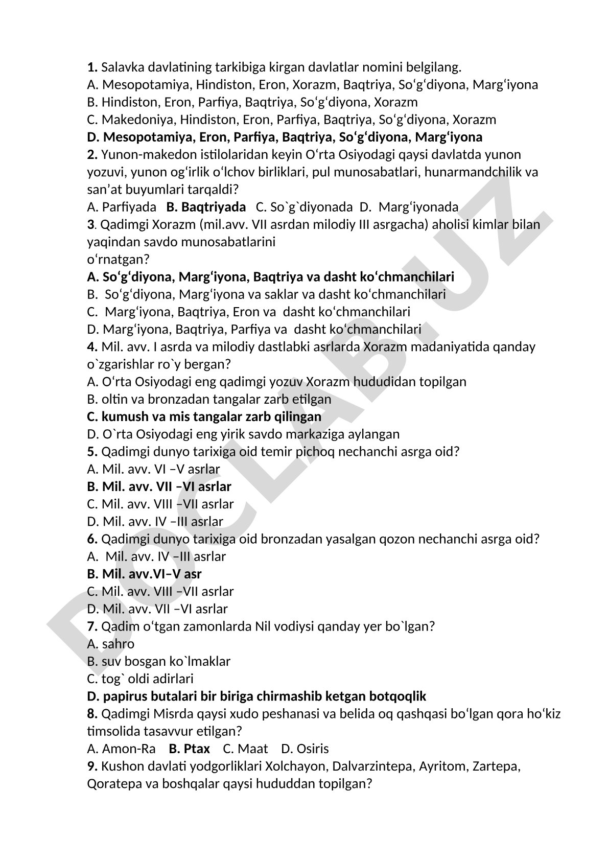 Salavka davlati va O'rta Osiyo tarixi