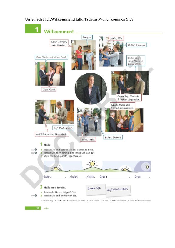 Deutsch für Anfänger: Begrüßungen und Herkunft