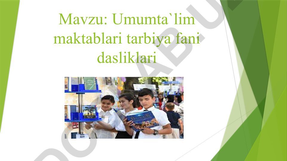 Umumta'lim maktablari tarbiya fani darsliklari