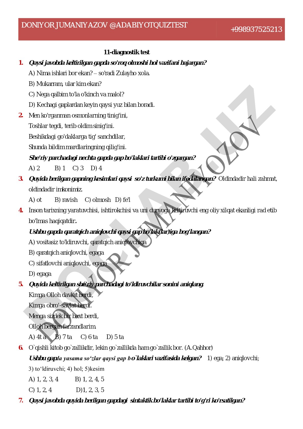 11-diagnostik test