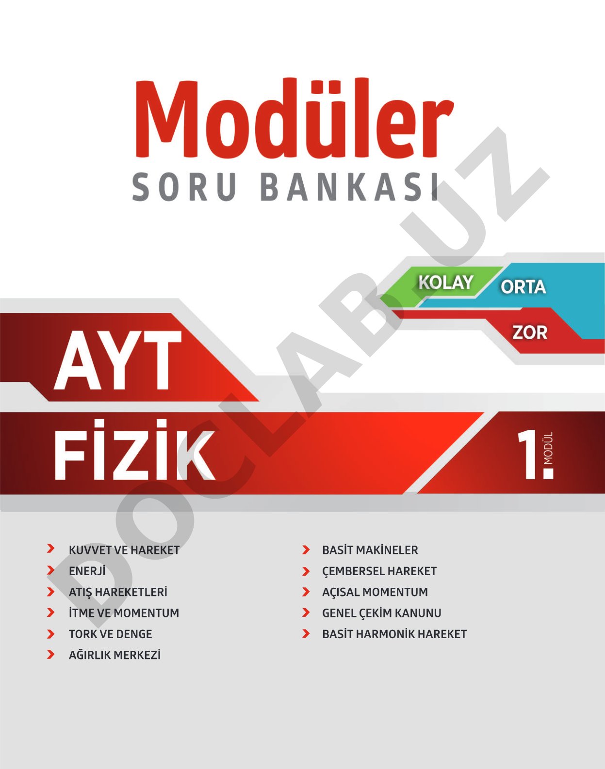 Kuvvet ve Hareket Enerji Atış Hareketleri İtme ve Momentum Tork ve Denge Ağırlık Merkezi Basit Makineler Çembersel Hareket Açısal Momentum Genel Çekim Kanunu Basit Harmonik Hareket