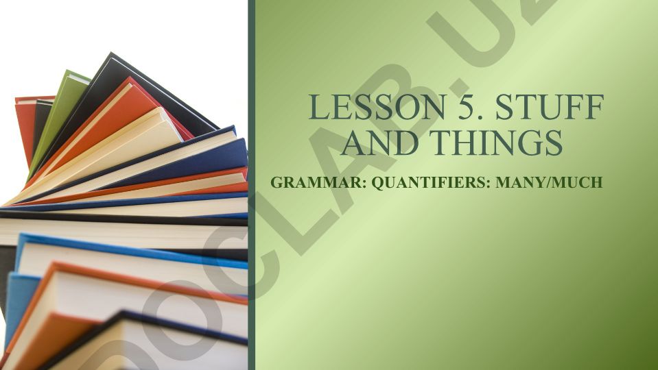 Quantifiers: Many and Much Grammar Lesson