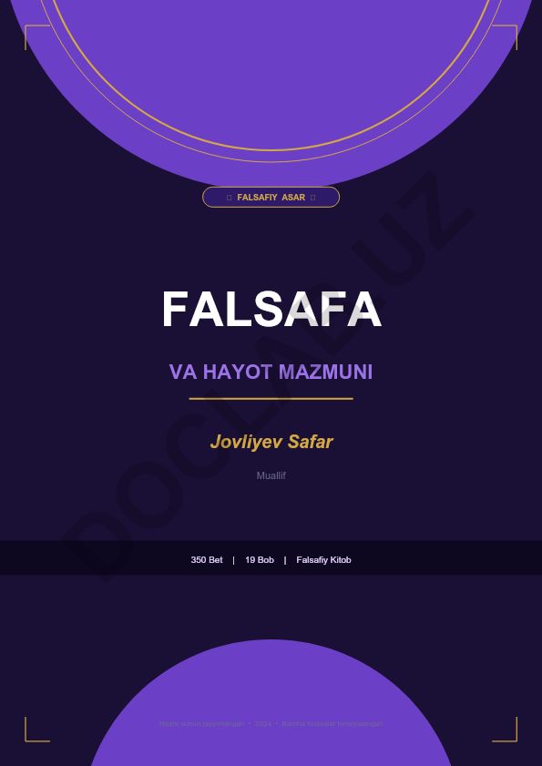 Falsafa va hayot mazmuni