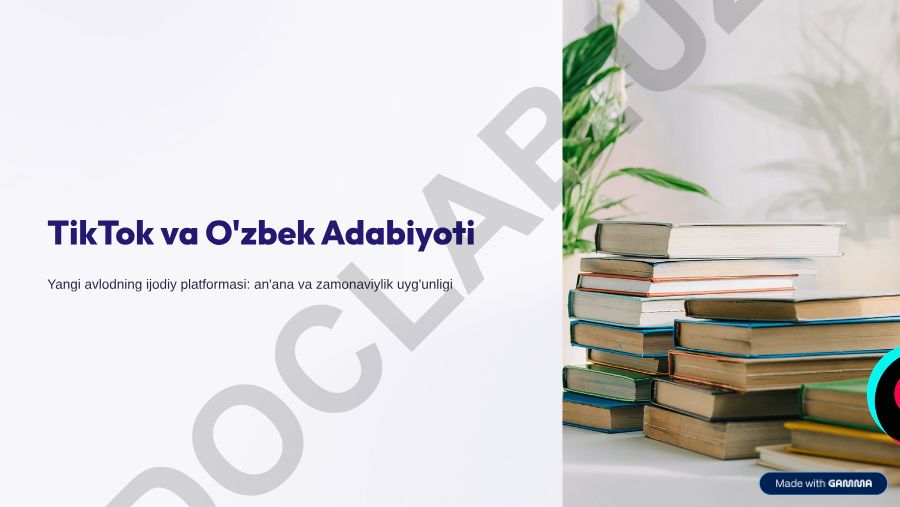 TikTok va O'zbek adabiyoti yangi avlodning ijodiy platformasi