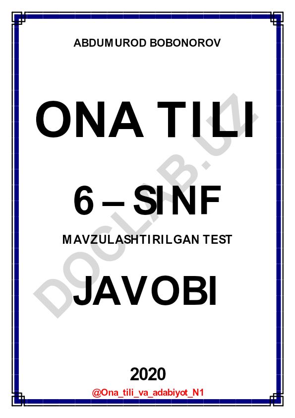 Ona tili matn turlari va ularning xususiyatlari